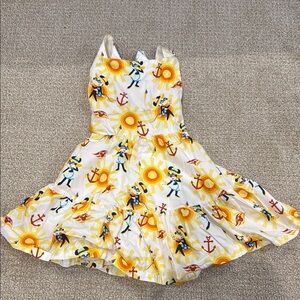 Kids Disney Cruise Line Dress - White and Yellow